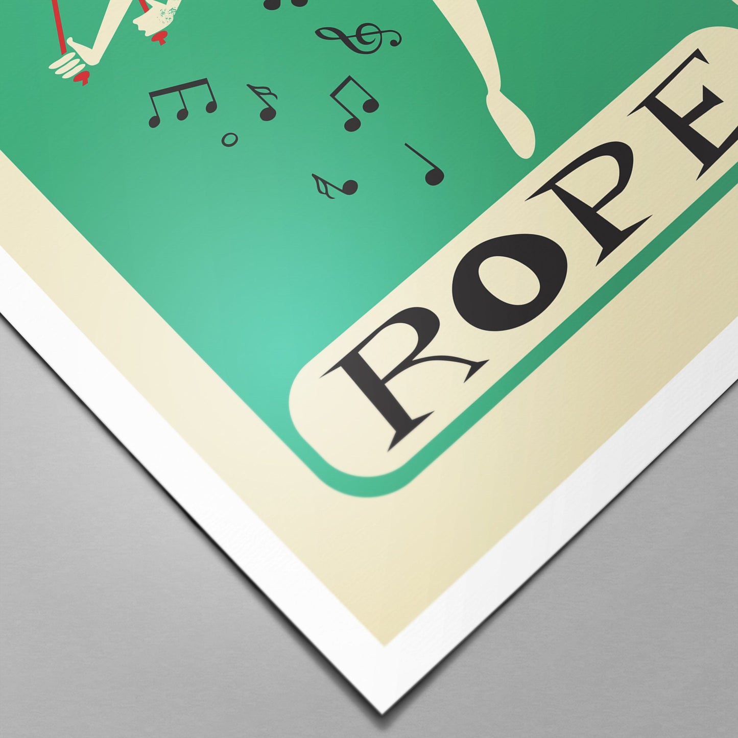 Artistic Rhythmic Rope Gymnastics Print, Girl Acrobat Dancer Poster, Balance Gymnast Sports