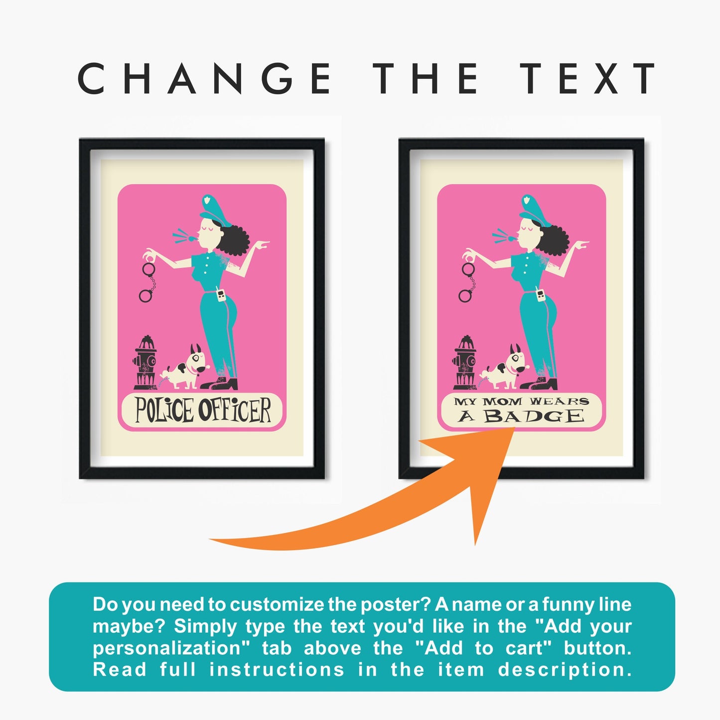 Gift For Police Officer Poster, Police Department Presents, Mother Coworker Daughter NYPD