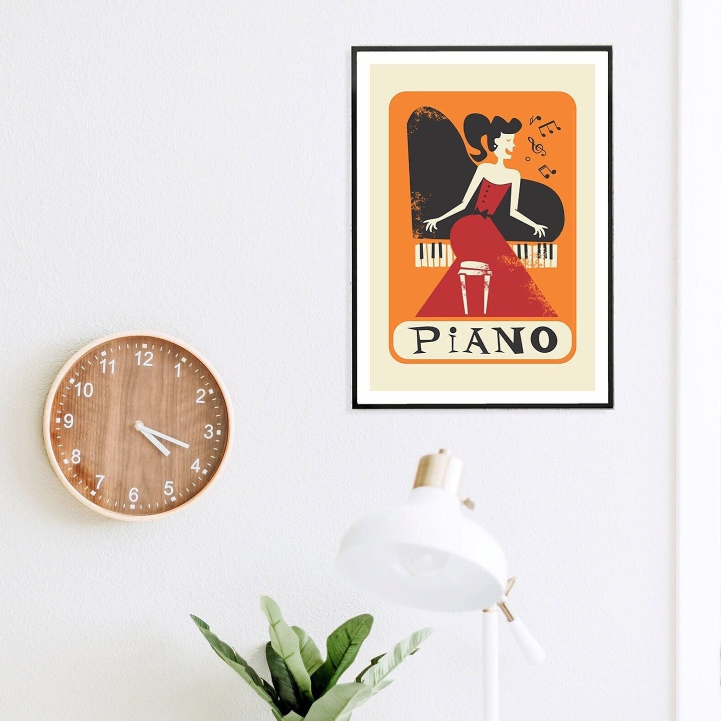 Piano Gift Poster, Gift for Musician, Piano Keyboard Decor, Birthday Gift Sister