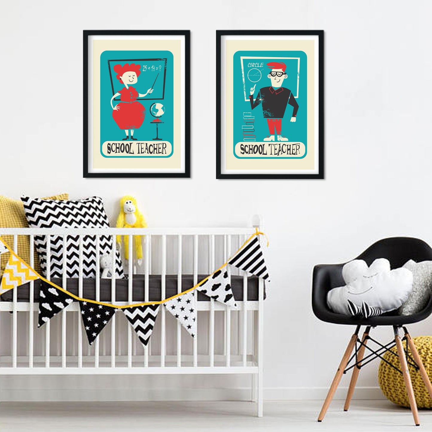 Set Of Two Teachers Prints, Teacher Appreciation Posters, End Of Term School Gift