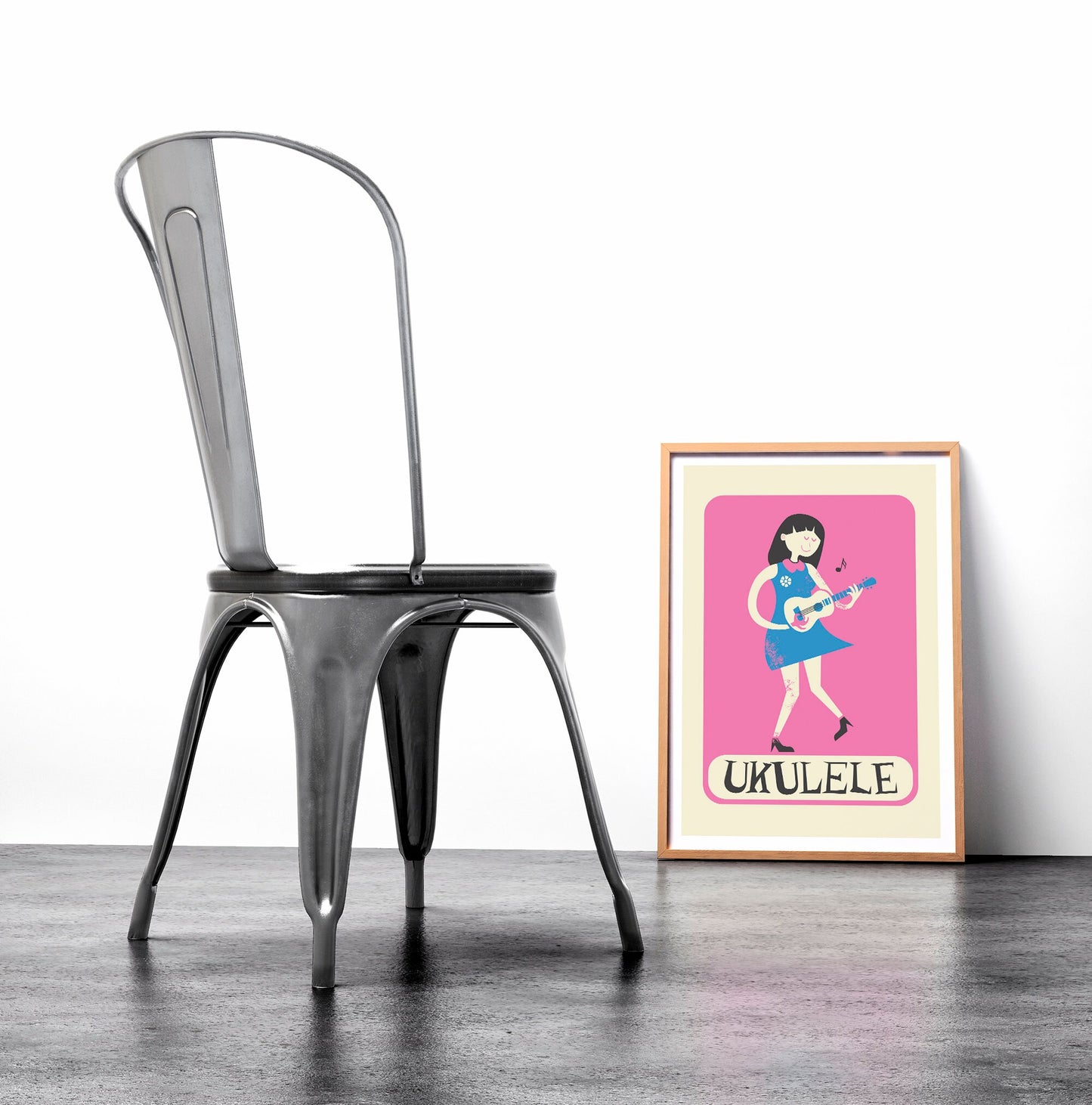 Ukulele Vintage Poster Print, Pick Your Color, Student Poster Music Education