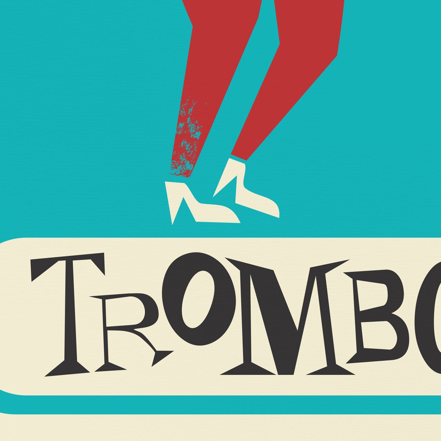 Trombone Poster, Add Your Favourite Name, Brass Instruments Artwork