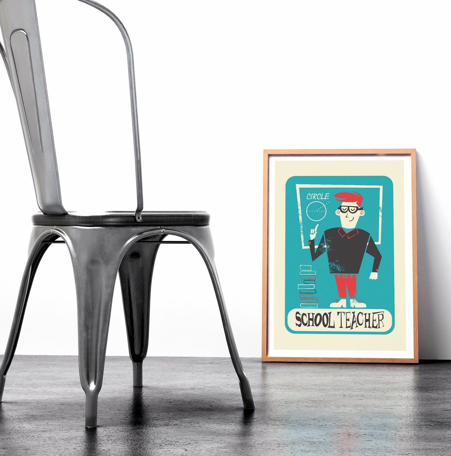 School Teacher Vintage Print, Personalized Poster For Best Teacher, Appreciation Gift From Student