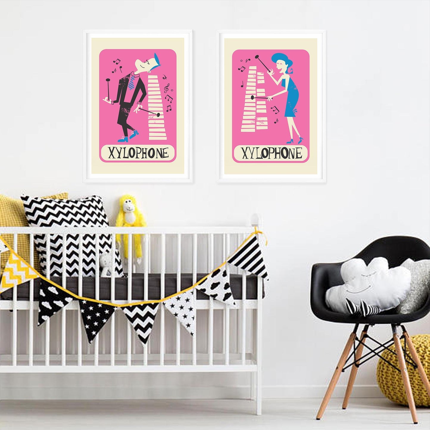 Set of Xylophone Posters, Personalized Gifts For Kids, Bedroom Wall Decor