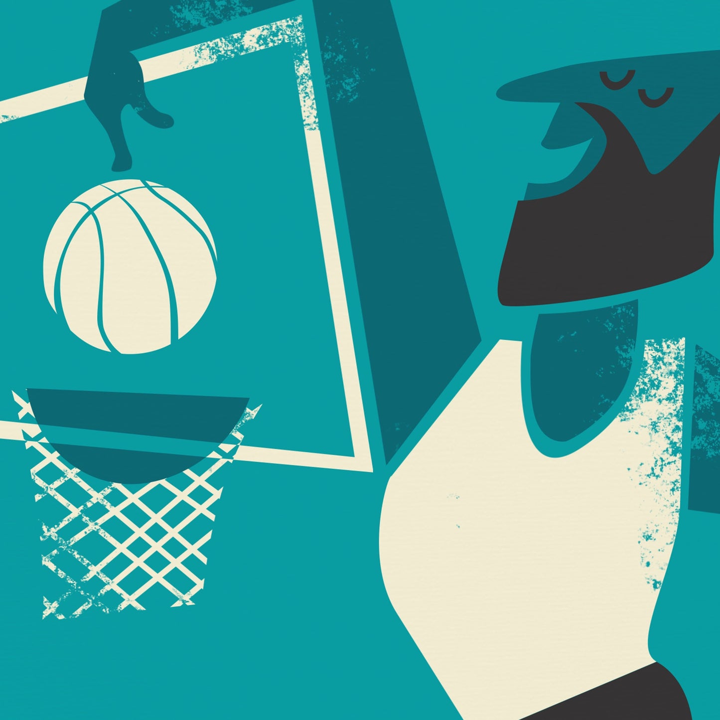 Set Of Two Basketball Players, Custom Coach Appreciation Gift, Mid 50s Posters, Game Season