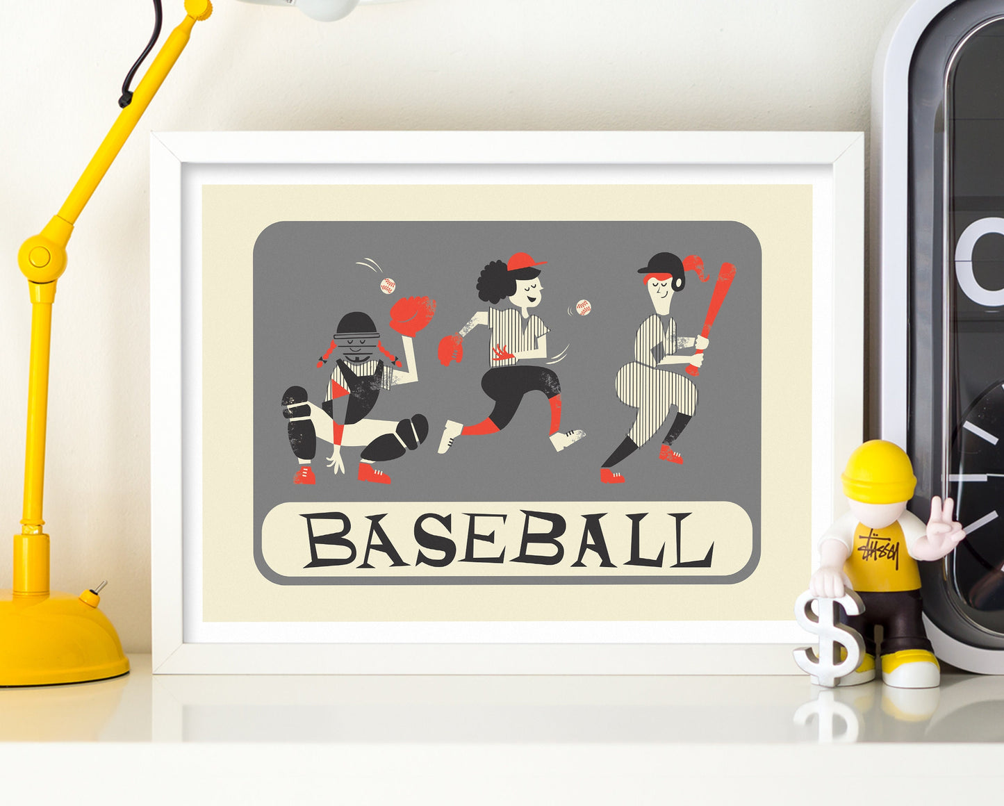 Baseball Team Poster, Softball Teammate Gift, Woman Empowerment Wall Art Decor