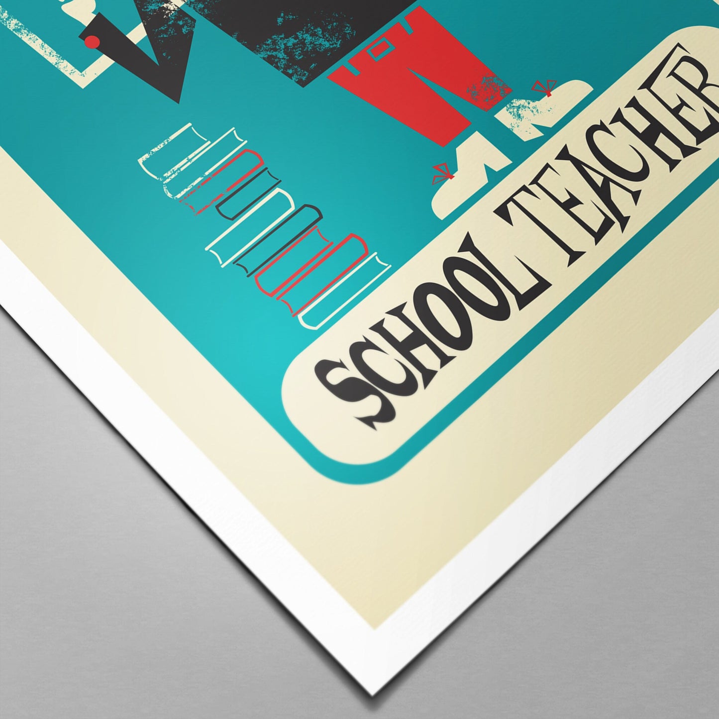 School Teacher Vintage Print, Personalized Poster For Best Teacher, Appreciation Gift From Student
