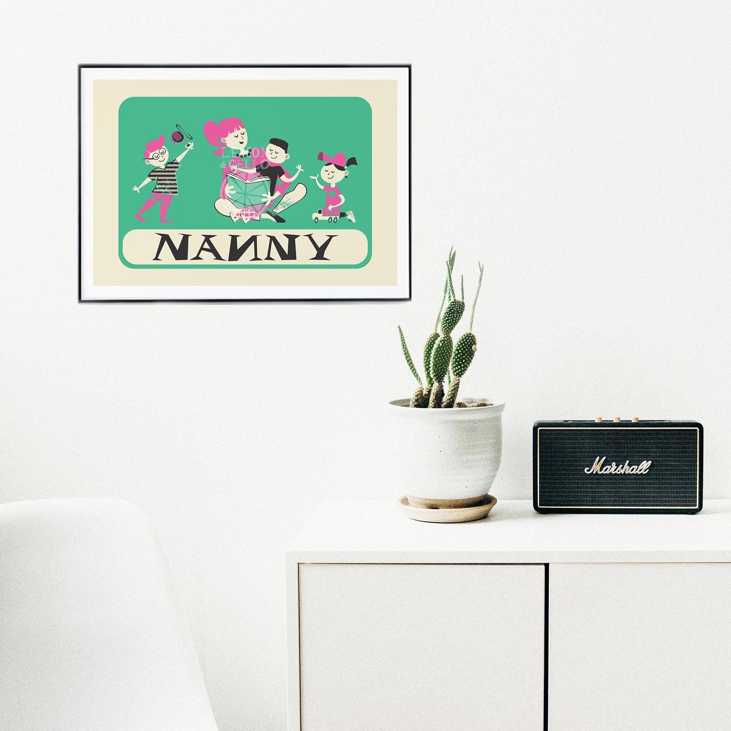 Nanny Gift Poster, Personalised Babysitter Leaving Gift, Preschool Teacher Farewell