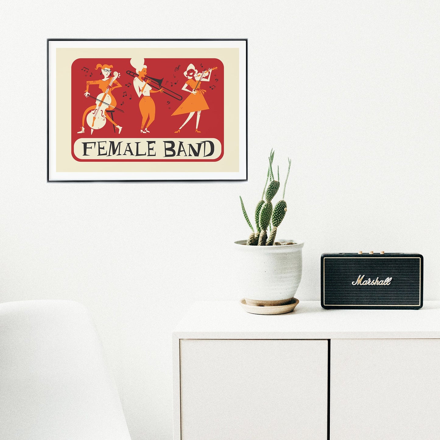 Classic Music Band Print, Choose Your Colors, Cello Trombone Violin