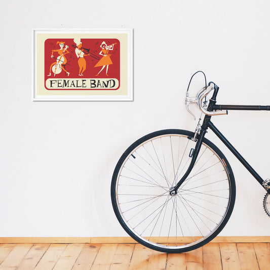 Classic Music Band Print, Choose Your Colors, Cello Trombone Violin