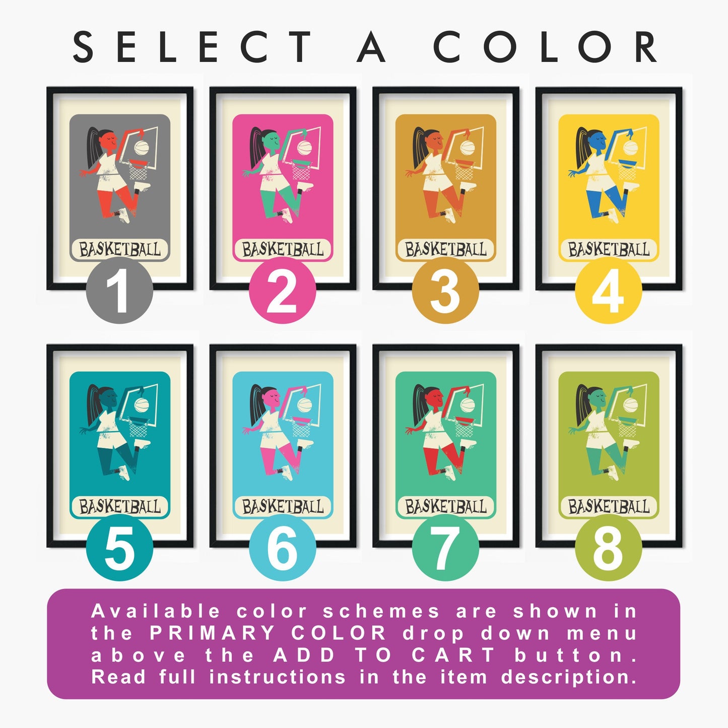 Basketball Teammate Gift, Modern Sports Poster, Teen Room Wall Decor, Support Women