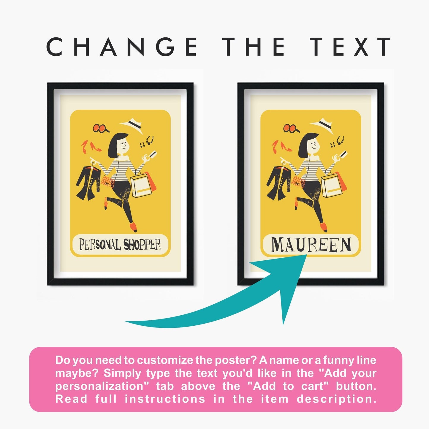 Personal Shopper Art Poster, Stylist Birthday Gift Print, Sustainable Fashion Gift For Female