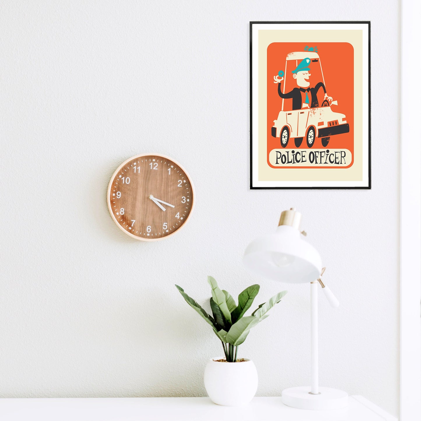 Gift For Police Officer, Academy Instructor Poster, Vintage Style Print, Retirement Gift