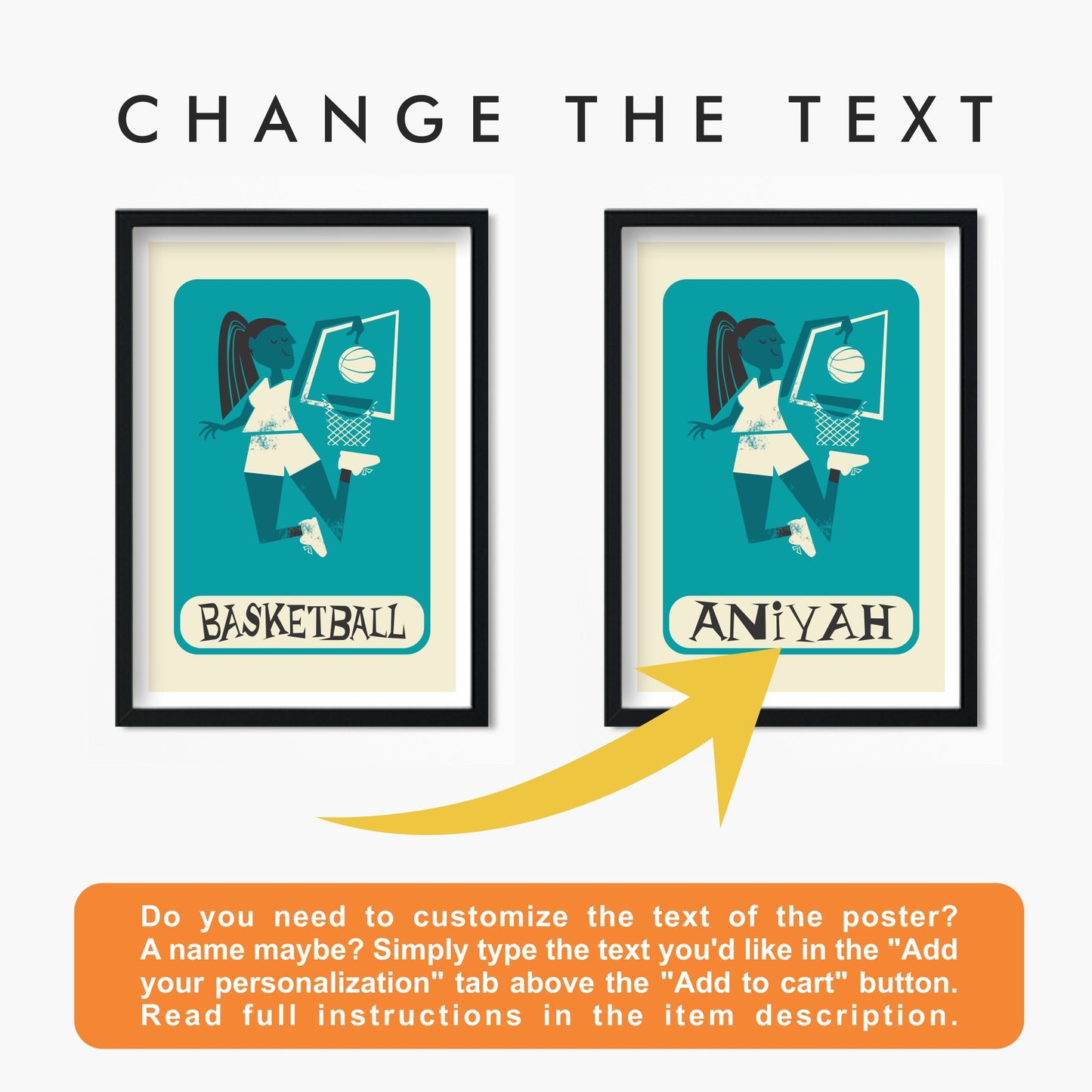 Set Of Two Basketball Players, Custom Coach Appreciation Gift, Mid 50s Posters, Game Season