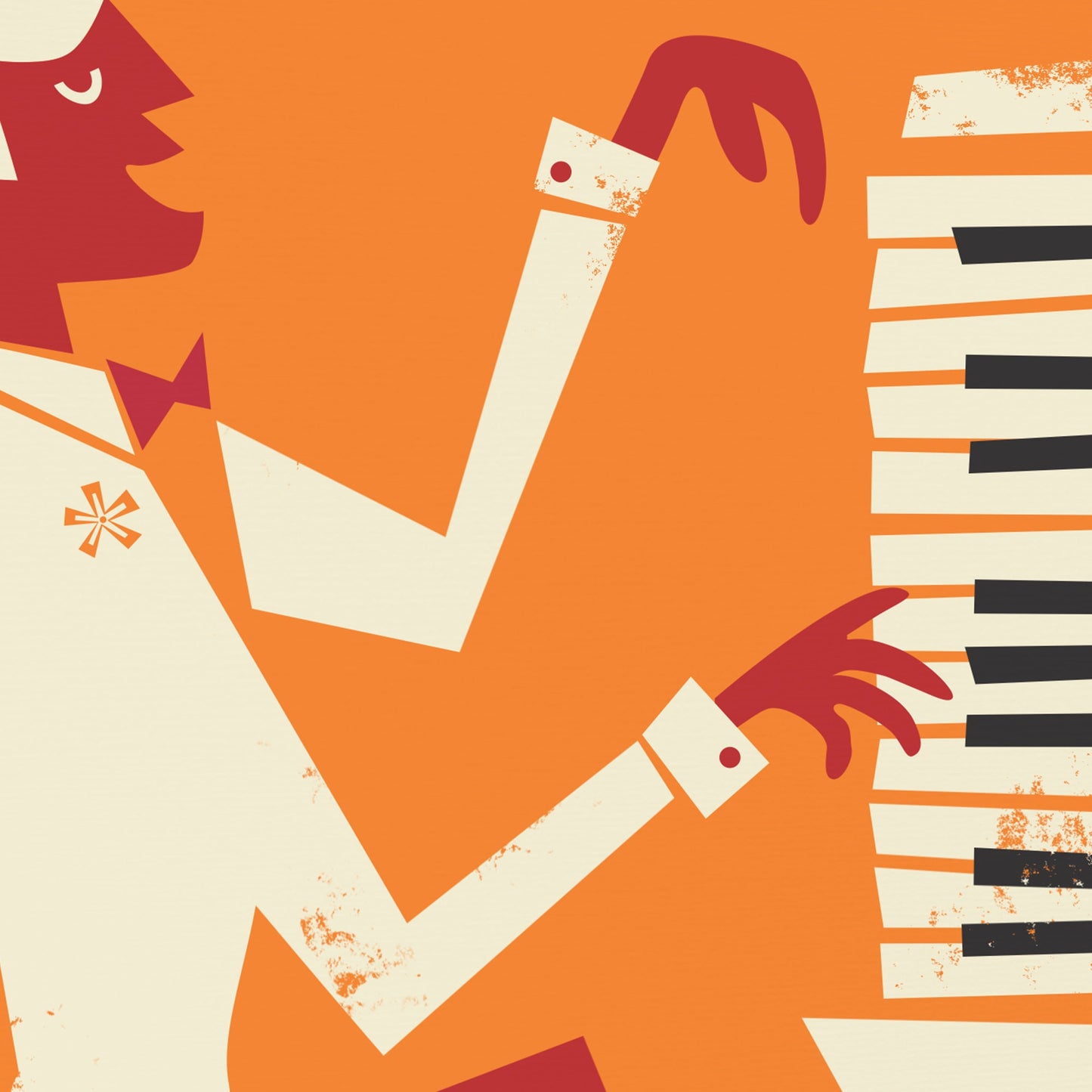 Set of 2 Piano Players, Custom Children's Bedroom Posters, Pick Your Own Colors