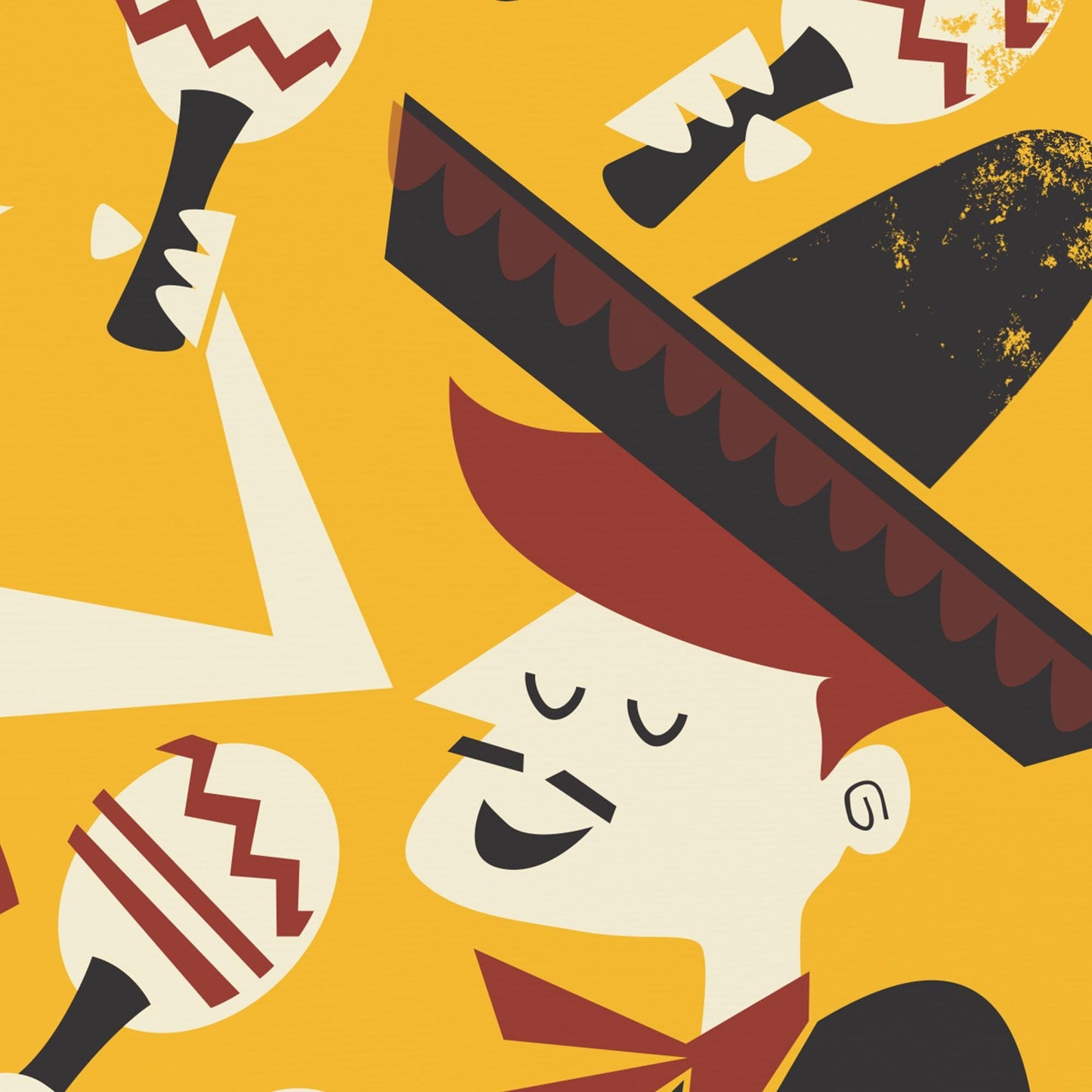 Maracas Poster, Colorful Fun Wall Decor, Music Instrument Illustration Print, Mexican Maracas, Cinco de Mayo Gift, Fiesta Gift for Musicians