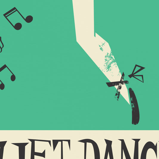 Ballet Dancer Birthday Gift Print, Personalised Ballerina Mid Century Poster, Dance Shoes