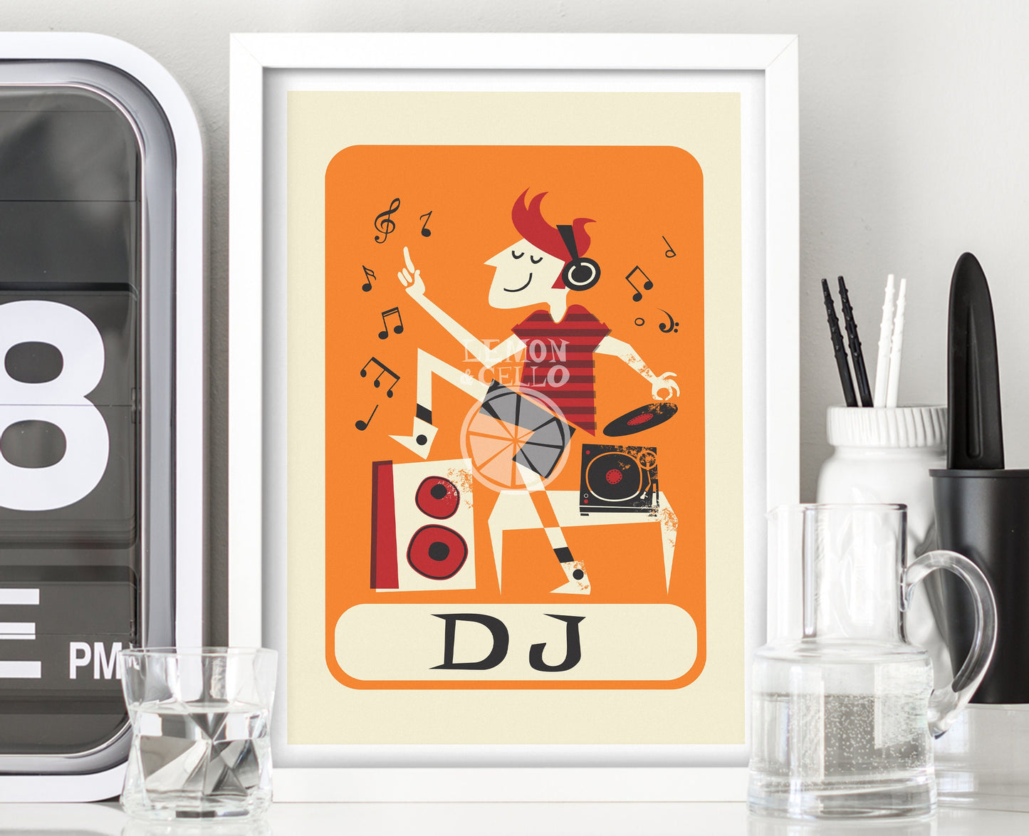 DJ Poster Gift for Boyfriend, Techno Music Gift for DJ, Funny Gift Geek Nostalgia