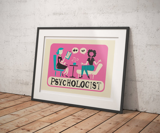 Psychologist Office Decor, Counsellor Therapist Artwork, Psychology School Art