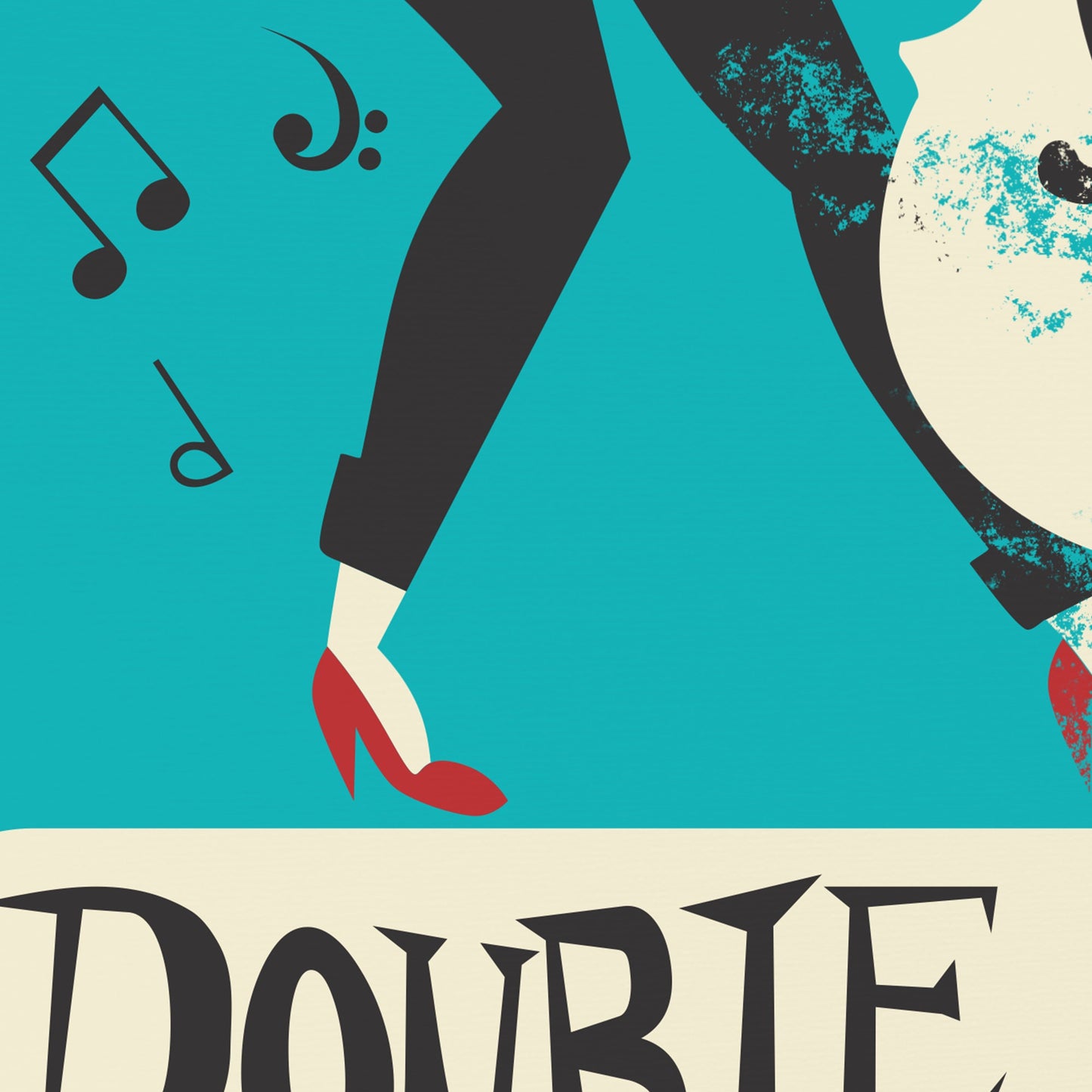 Double Bass Player Poster, Gift for Mama or Sister, Vintage Music Instrument Illustration
