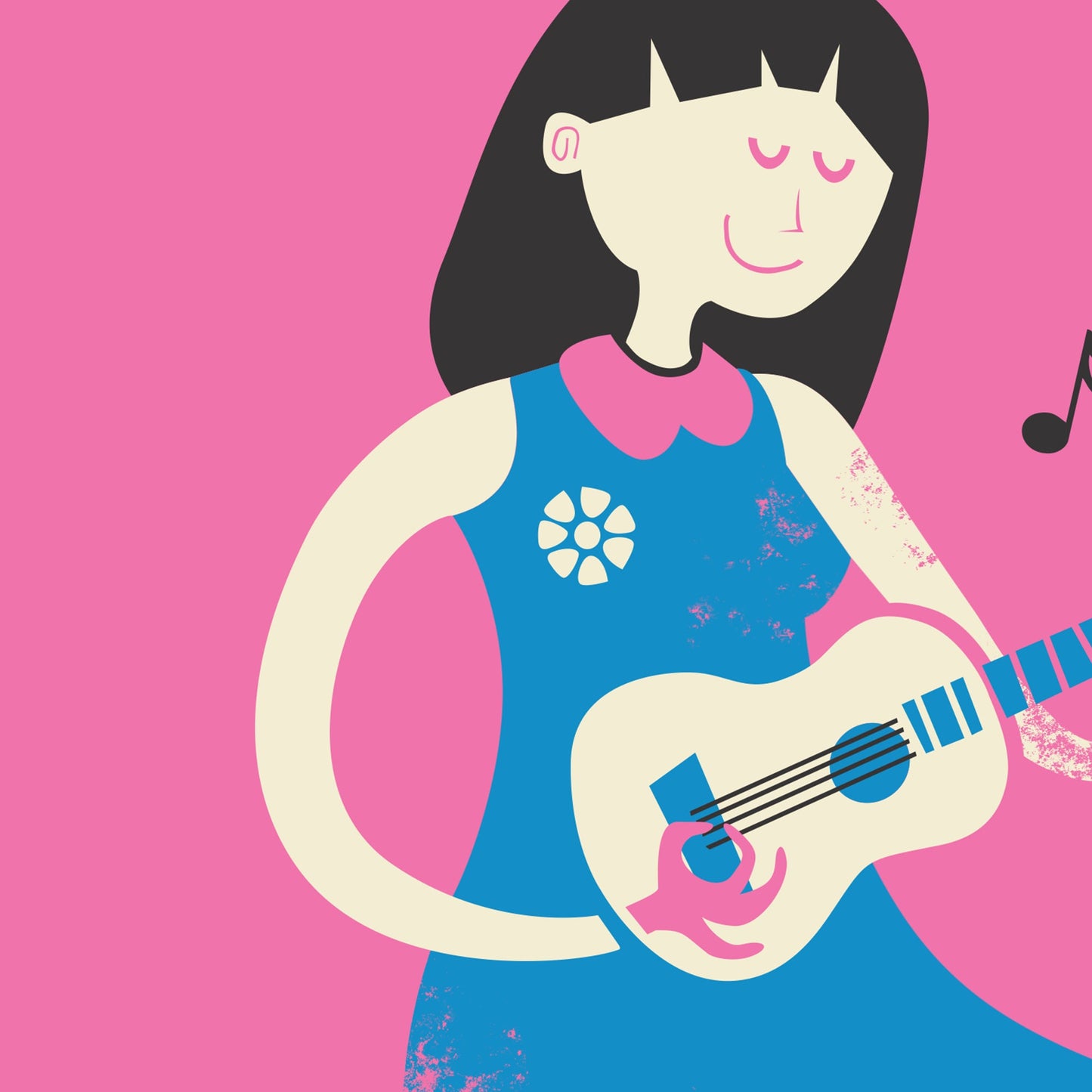 Ukulele Vintage Poster Print, Pick Your Color, Student Poster Music Education