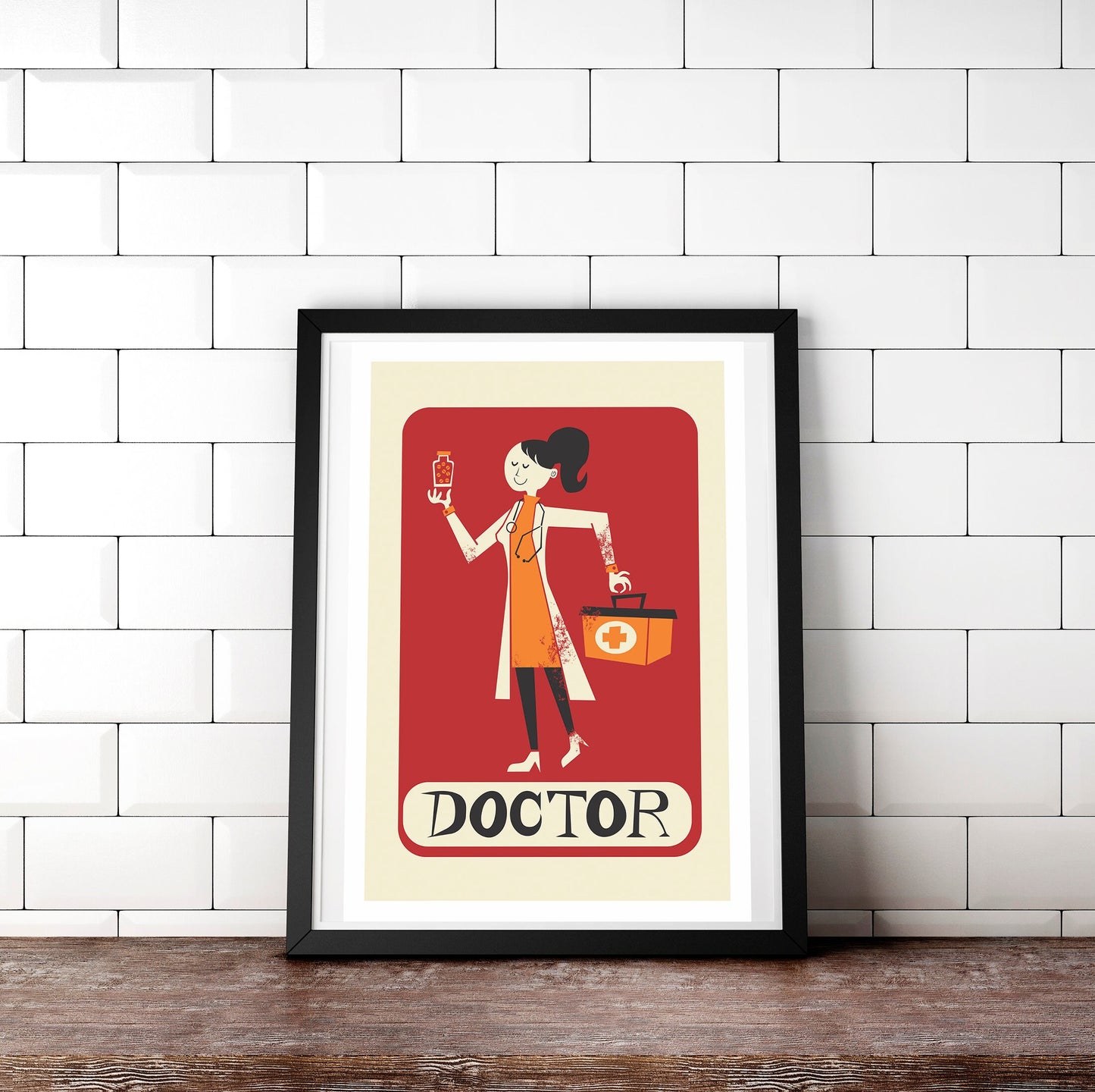 Doctor Poster Gift for Women, Personalized Art For Healthcare Professional, New Doctor Medical