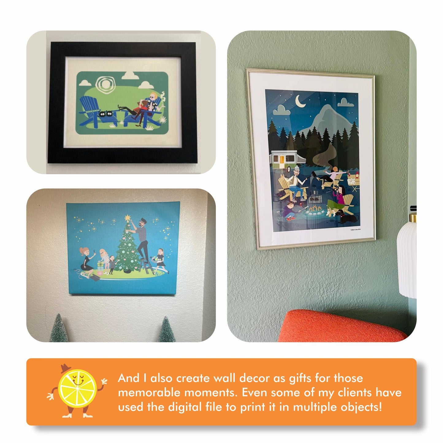 Personalized Birthday Gift, Custom Artwork For Wall Decor, Mid 50s Vintage Fantasy