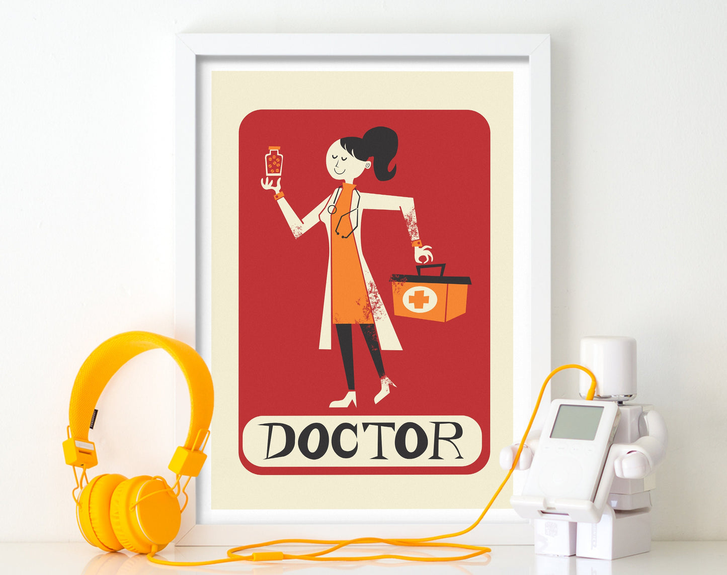 Doctor Poster Gift for Women, Personalized Art For Healthcare Professional, New Doctor Medical