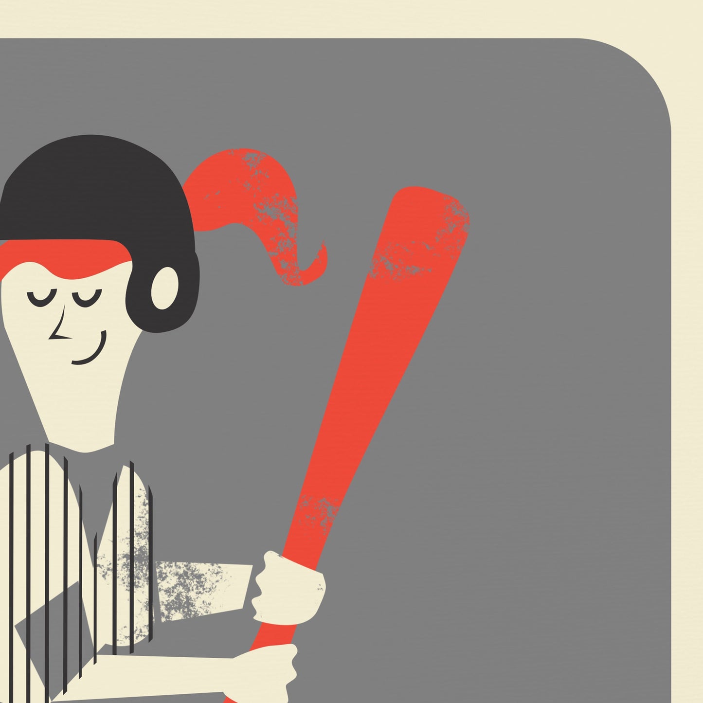 Baseball Poster, Personalised Unique Sports Gift, Choose Your Colors Gray Red, Bedroom Decor