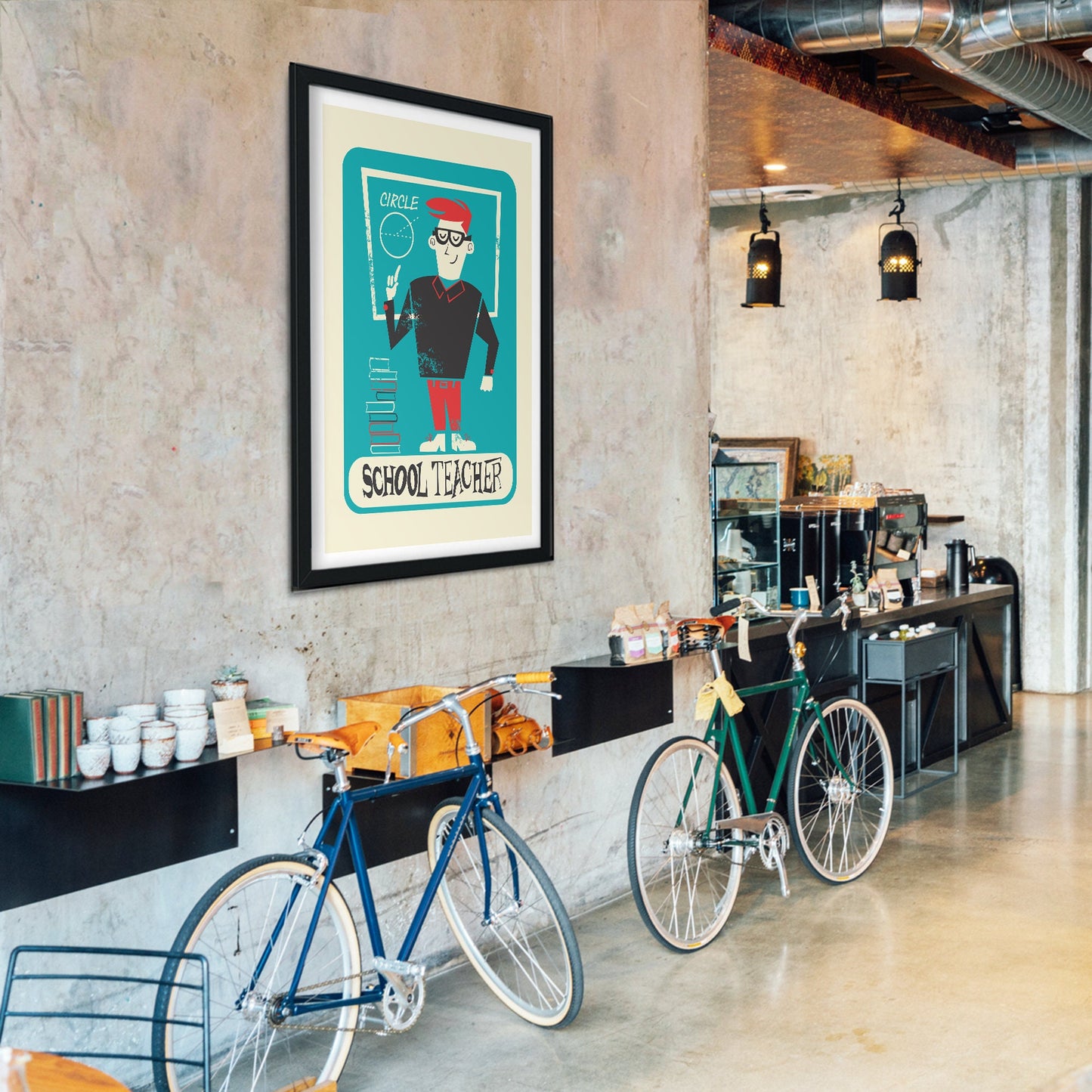 School Teacher Vintage Print, Personalized Poster For Best Teacher, Appreciation Gift From Student