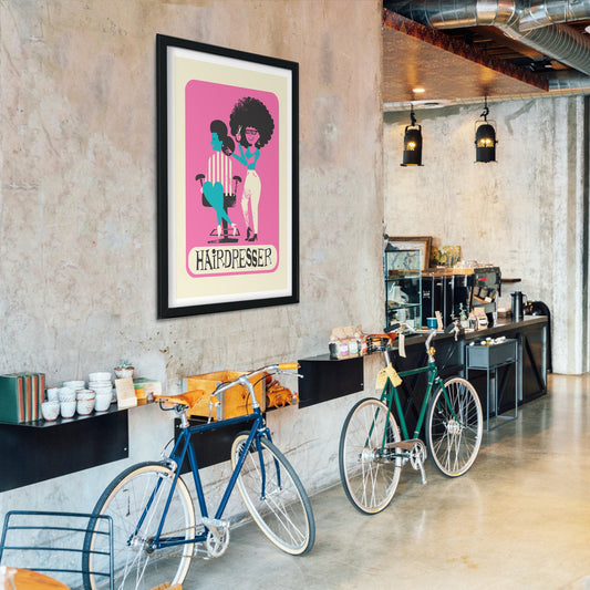 Hairdresser Birthday Gift Poster, Hair Stylist Salon Gift For Female Coworker