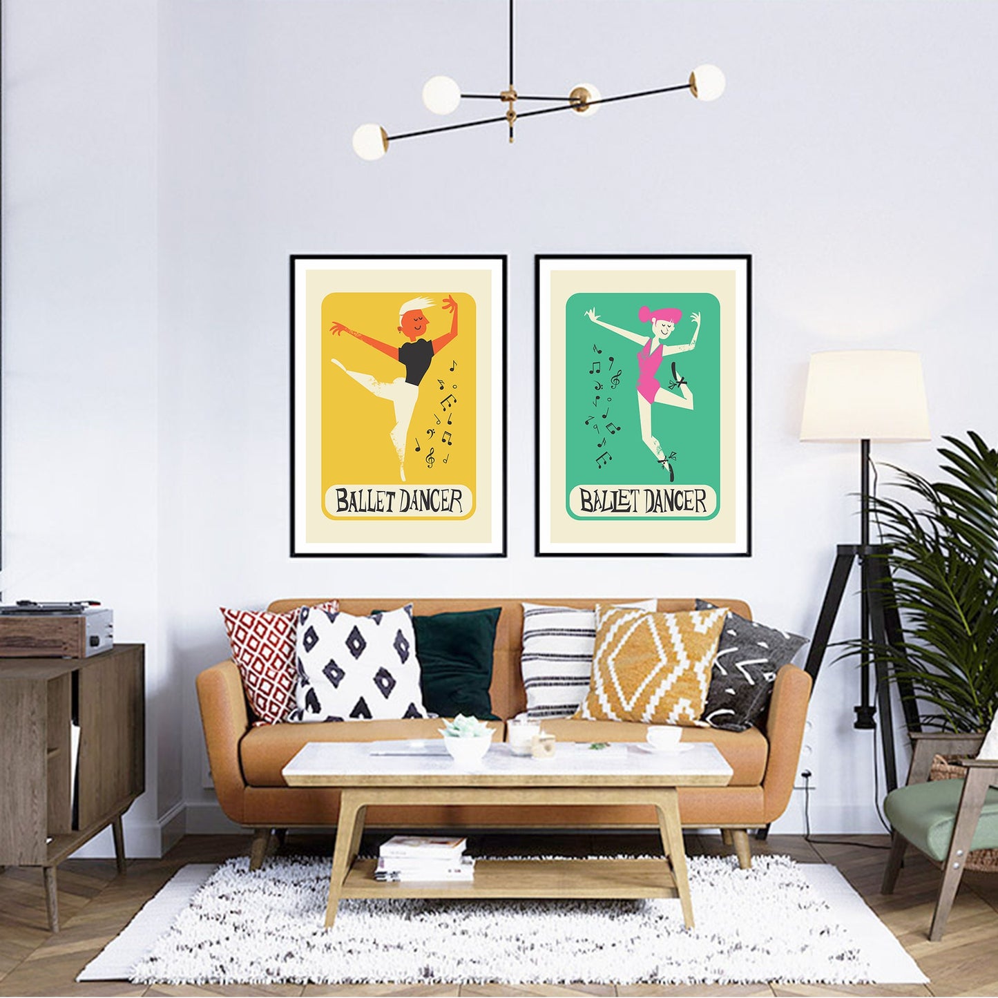 Custom Personalised Set Of Two Dancer Prints, Ballet Lover, Dance Teacher Gift