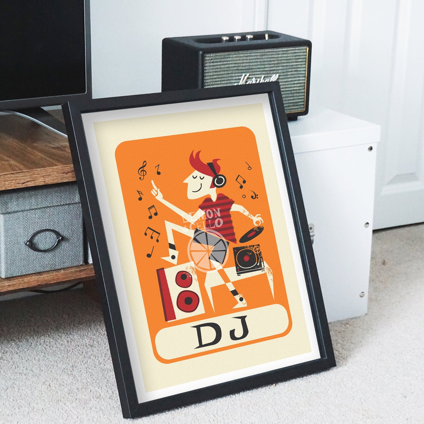 DJ Poster Gift for Boyfriend, Techno Music Gift for DJ, Funny Gift Geek Nostalgia