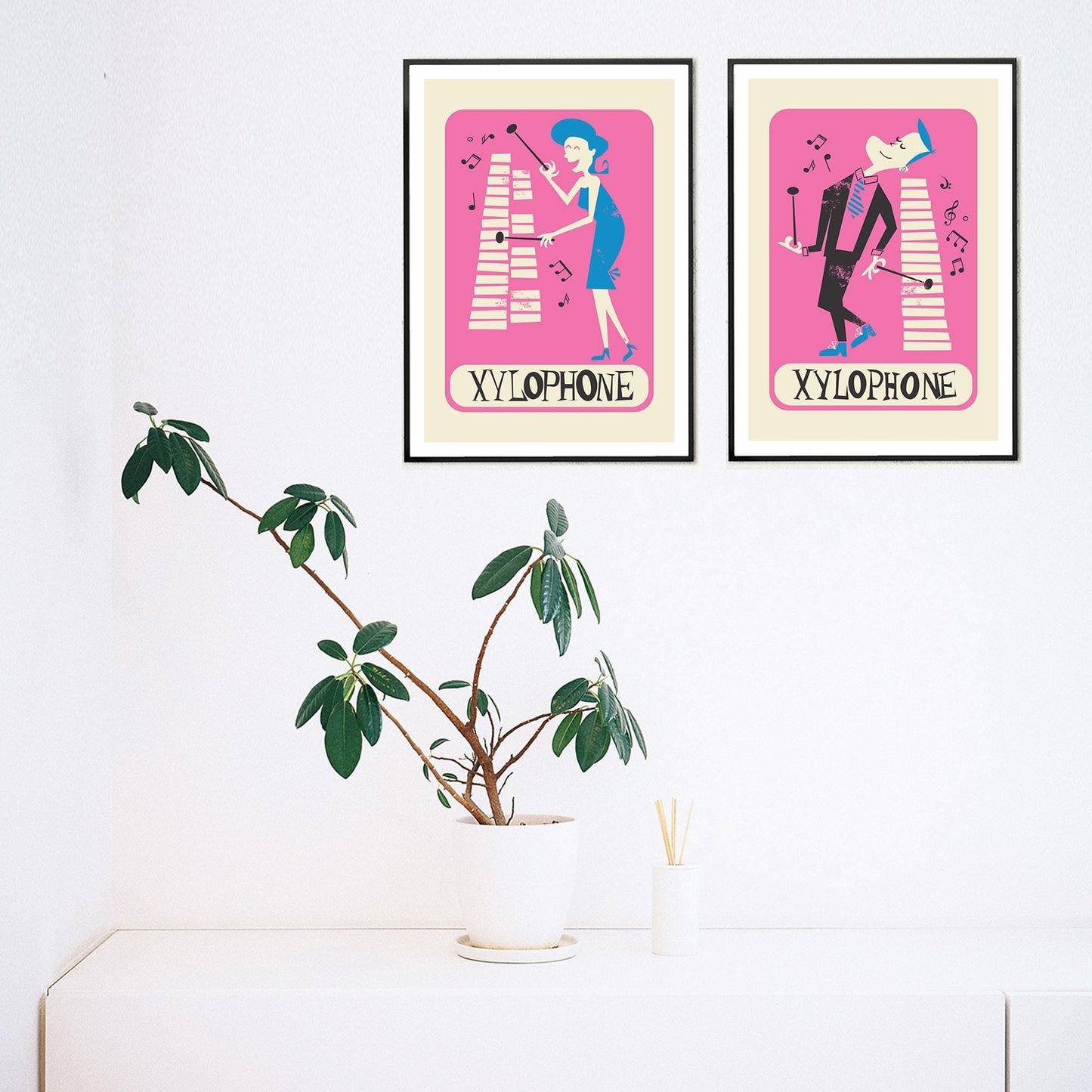 Set of Xylophone Posters, Personalized Gifts For Kids, Bedroom Wall Decor