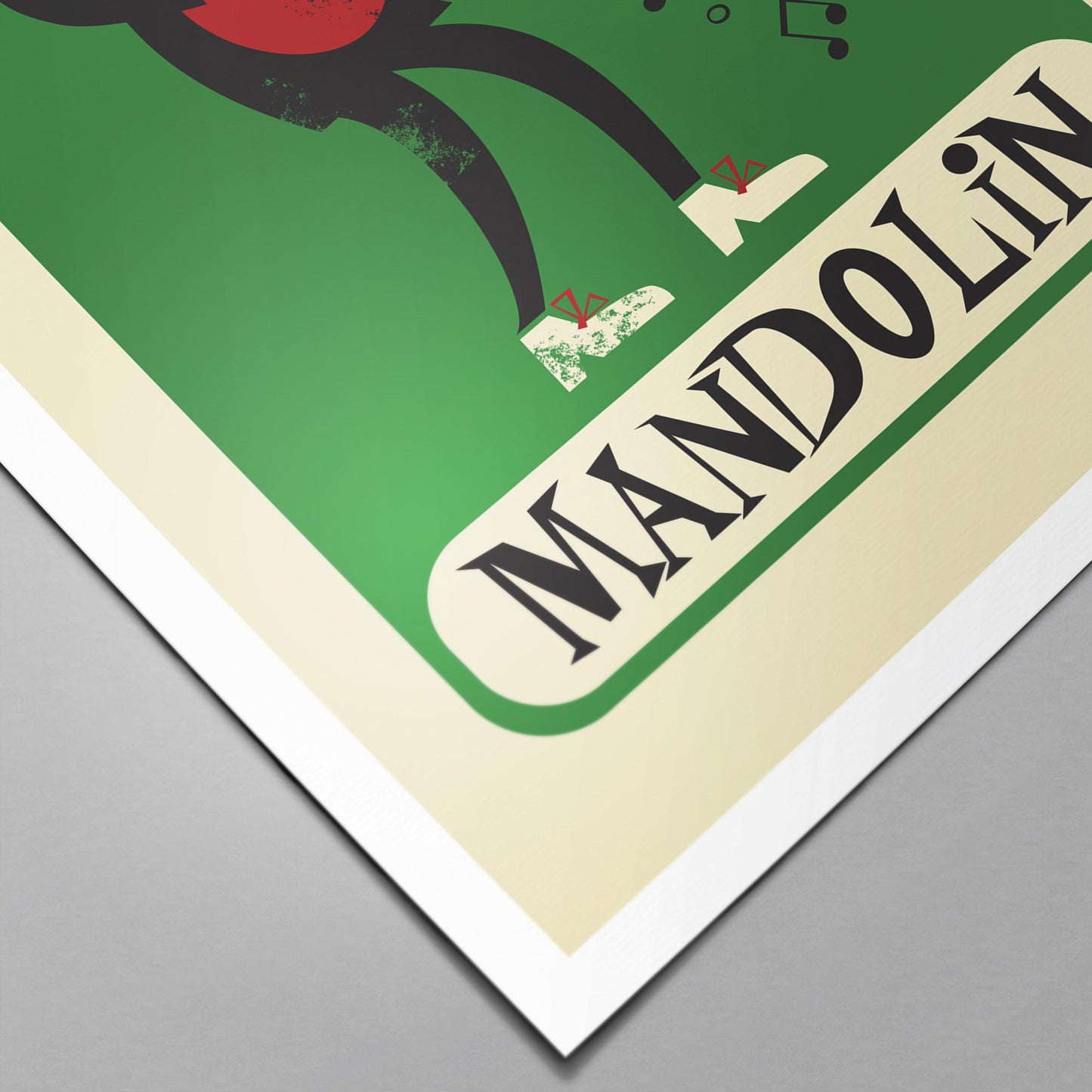 Mandolin Print, Music Player, Add Your Personalization, Studio Gallery Wall Decor