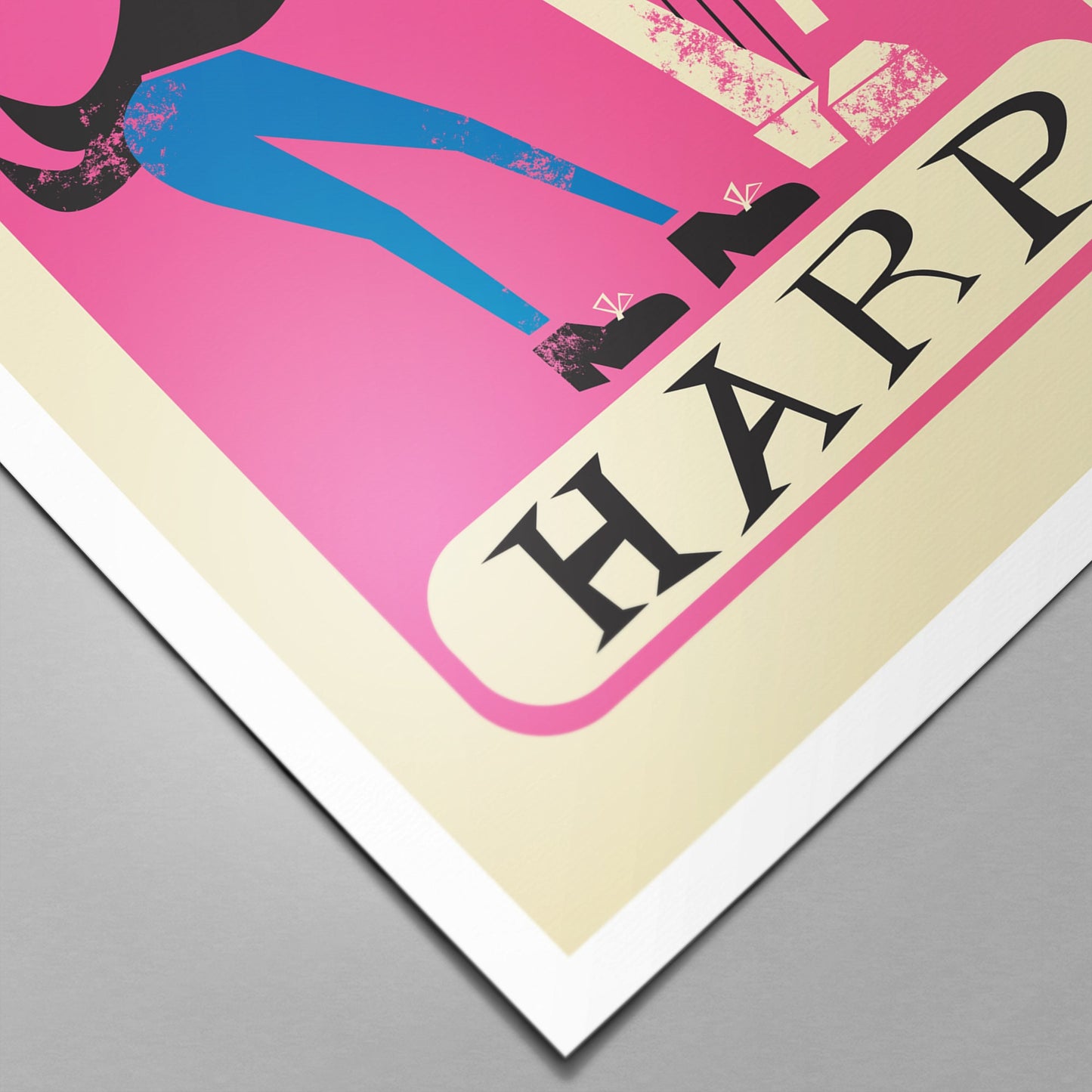 Harp Poster, School Decor For Harpist, Orchestra Retro Gift for Musicians