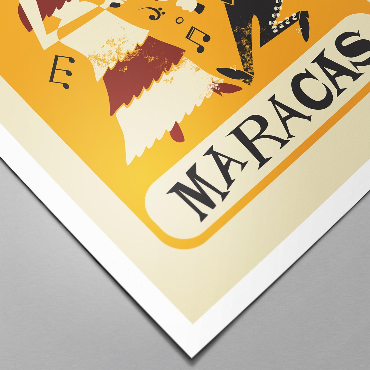 Maracas Poster, Colorful Fun Wall Decor, Music Instrument Illustration Print, Mexican Maracas, Cinco de Mayo Gift, Fiesta Gift for Musicians