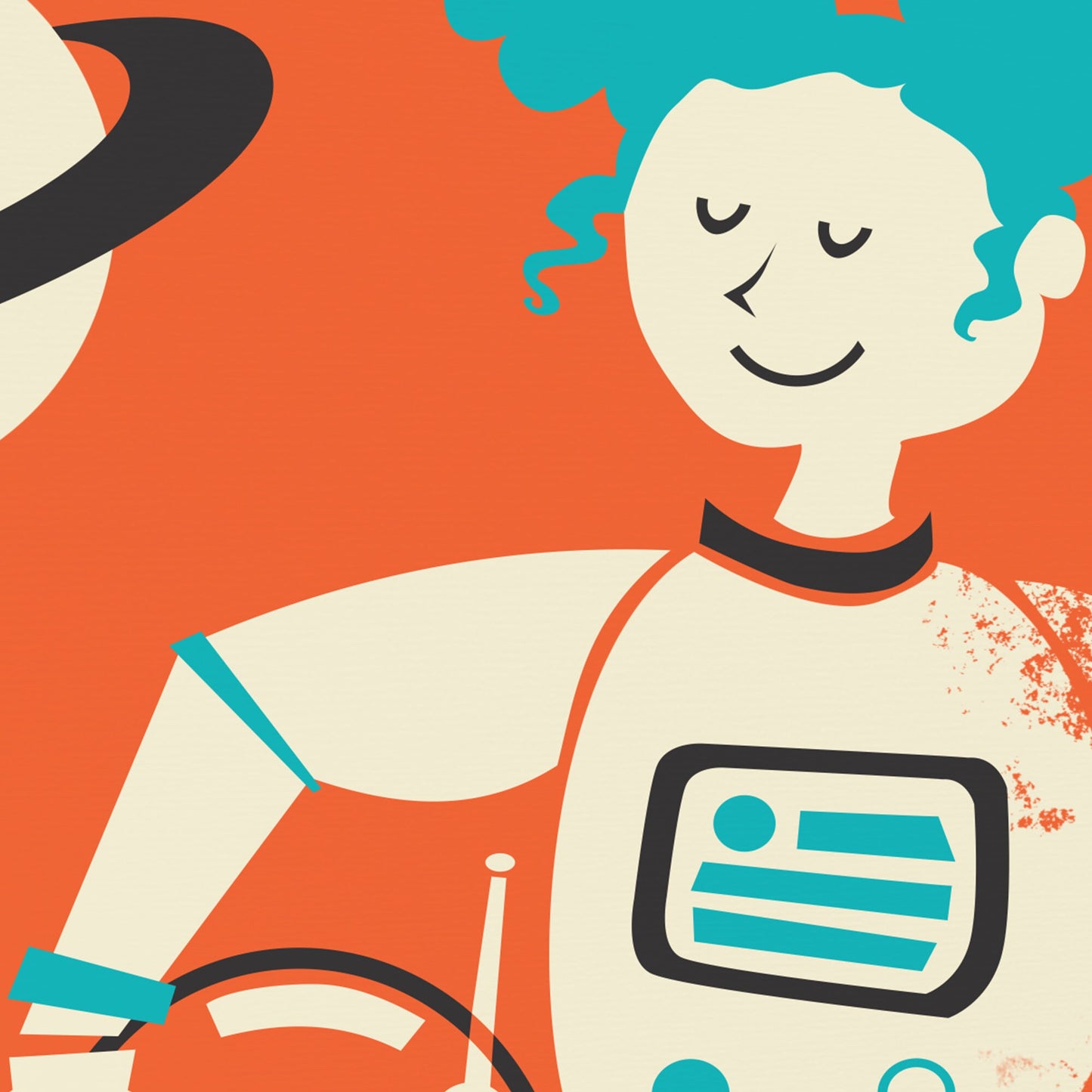 Astronaut Decor Poster, Fun Birthday Gift For Girls, Name of Your Choice, Mid 50s Print