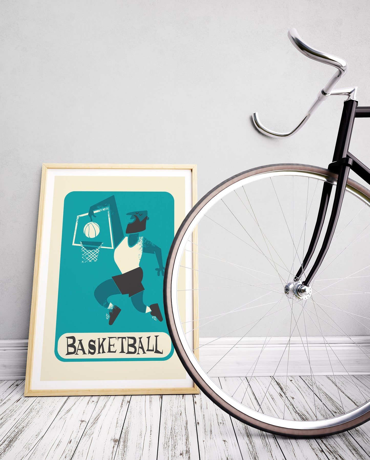 Personalized Basketball Poster, Male Boy Sports Gift Basketball, Man Cave, Teen Room Wall Art