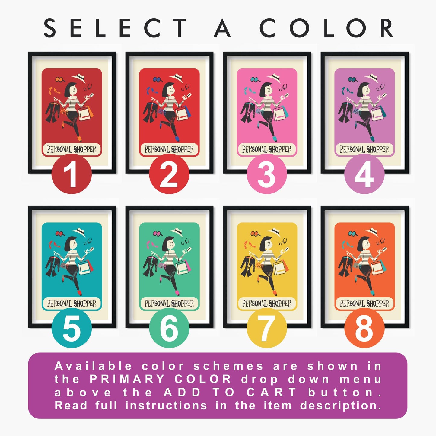 Personal Shopper Art Poster, Stylist Birthday Gift Print, Sustainable Fashion Gift For Female
