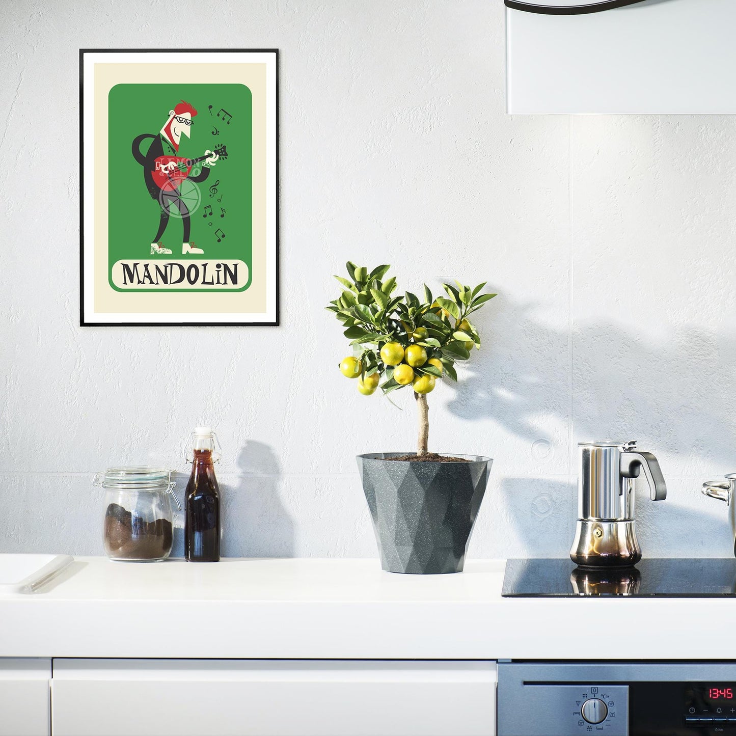 Mandolin Print, Music Player, Add Your Personalization, Studio Gallery Wall Decor
