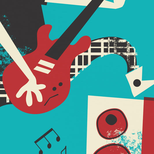 Rock Star Poster, Electric Guitar Player, Gallery Wall Decor