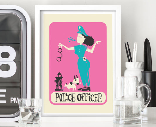 Gift For Police Officer Poster, Police Department Presents, Mother Coworker Daughter NYPD