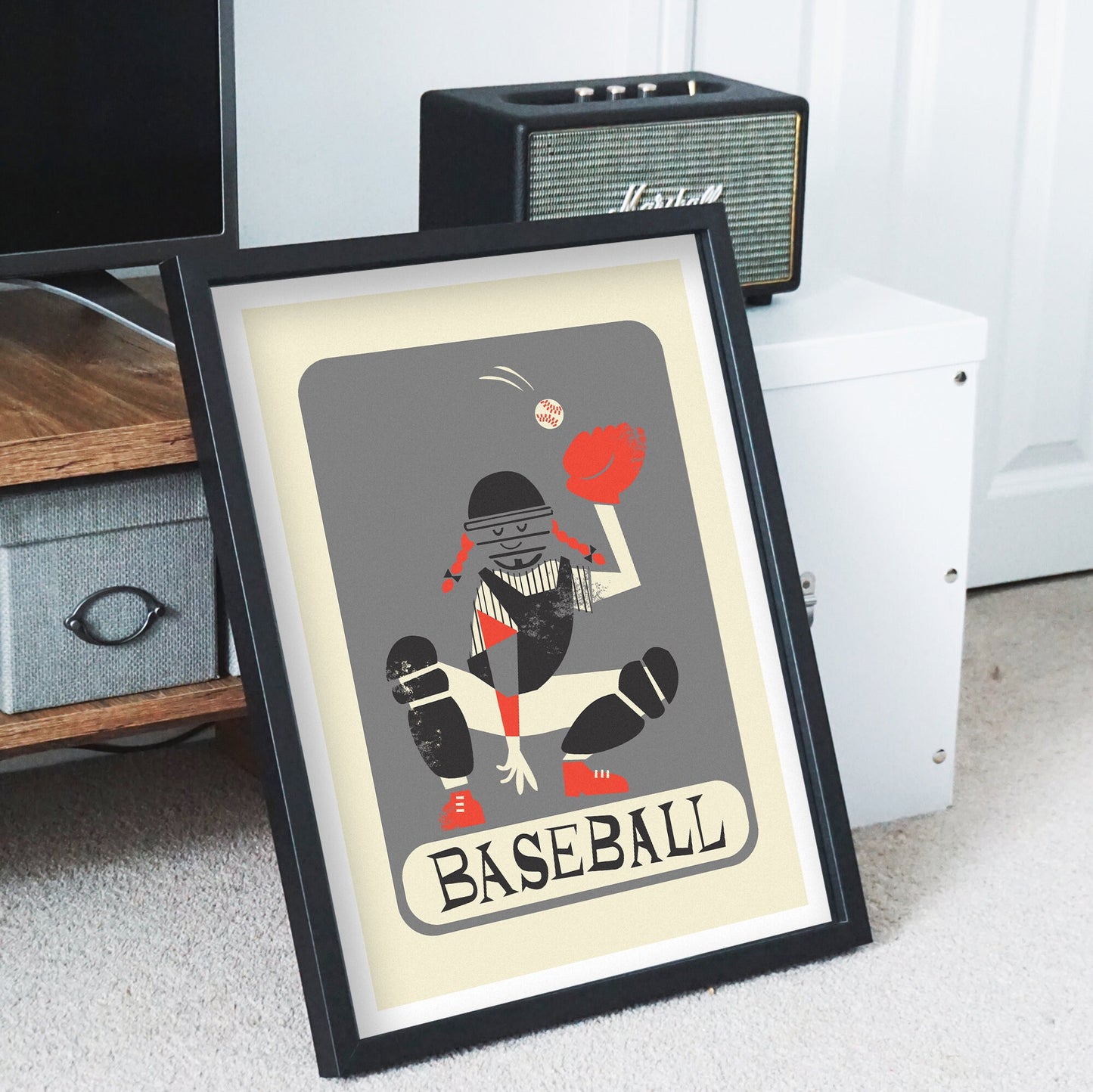 Women's Baseball Team Set Of Three Posters, Gift For Sport Lovers