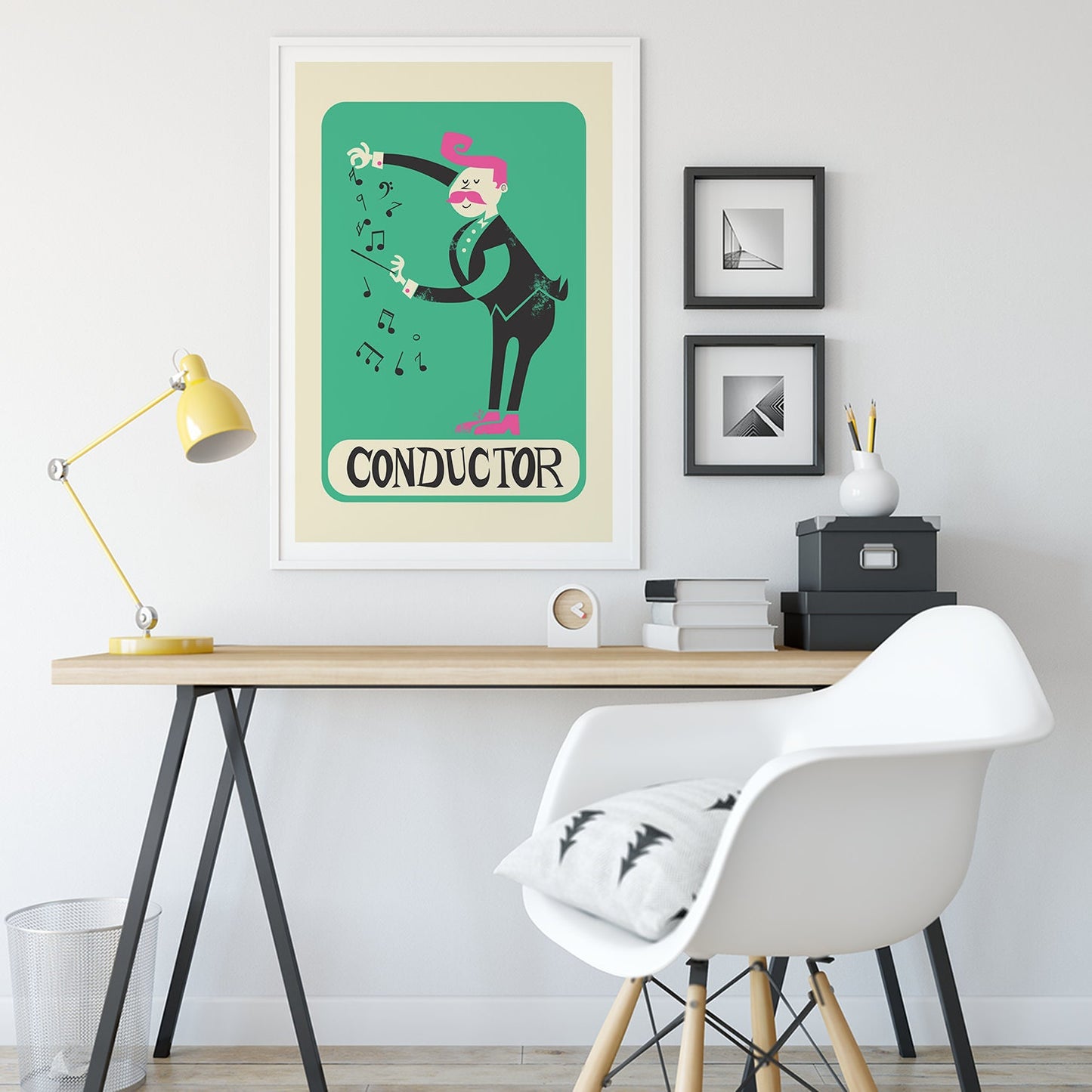 Orchestra Conductor Artwork Poster, Musician Graduation Gift Print, Fun Music Gift Illustration