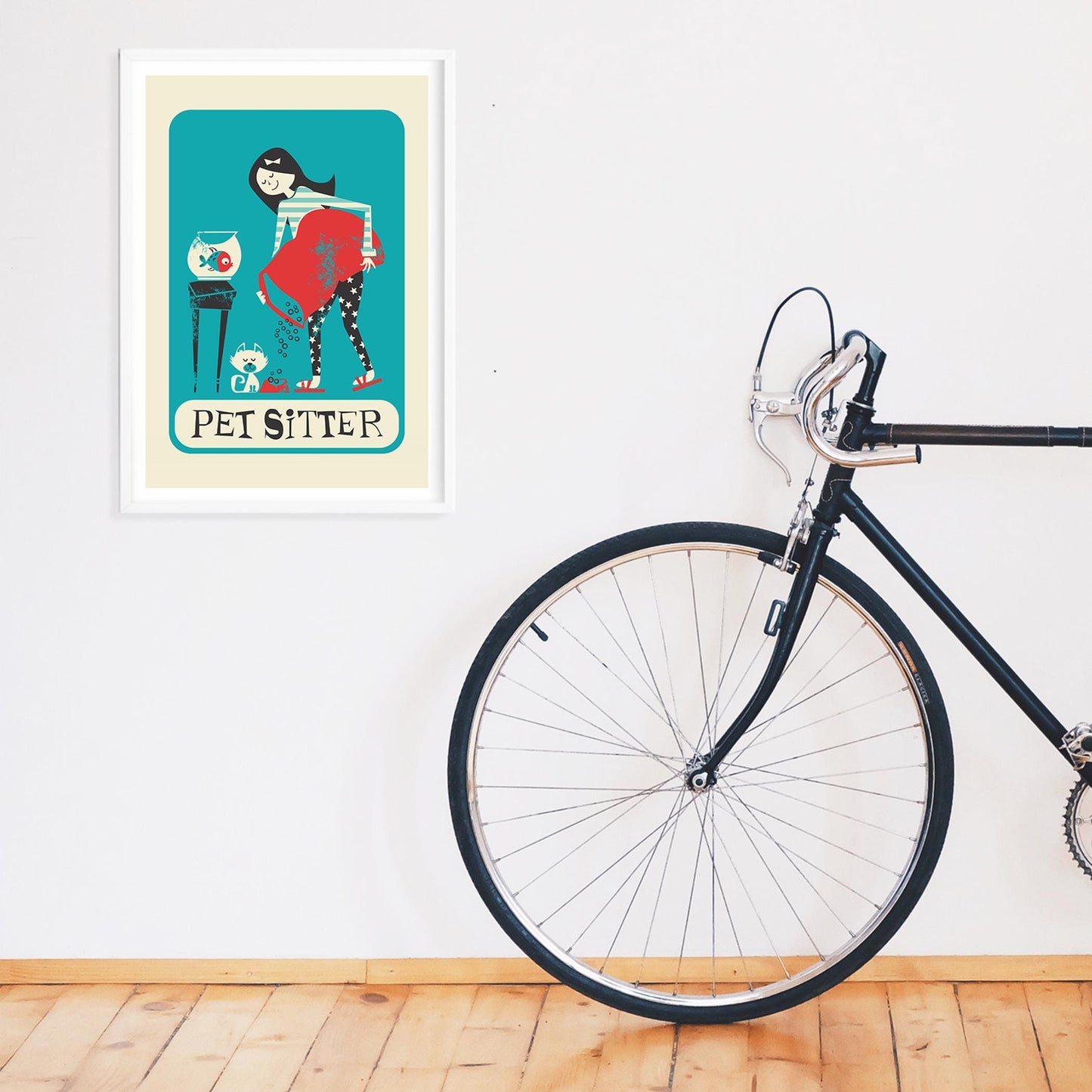Funny Gift For Pet Sitter,  Appreciation Poster Print, Name of Your Choice, Dog Cat Fish Lover