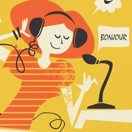 Set Of Two Interpreter Posters, Mid 50s Print For Translators, Appreciation Coworkers Christmas Gift