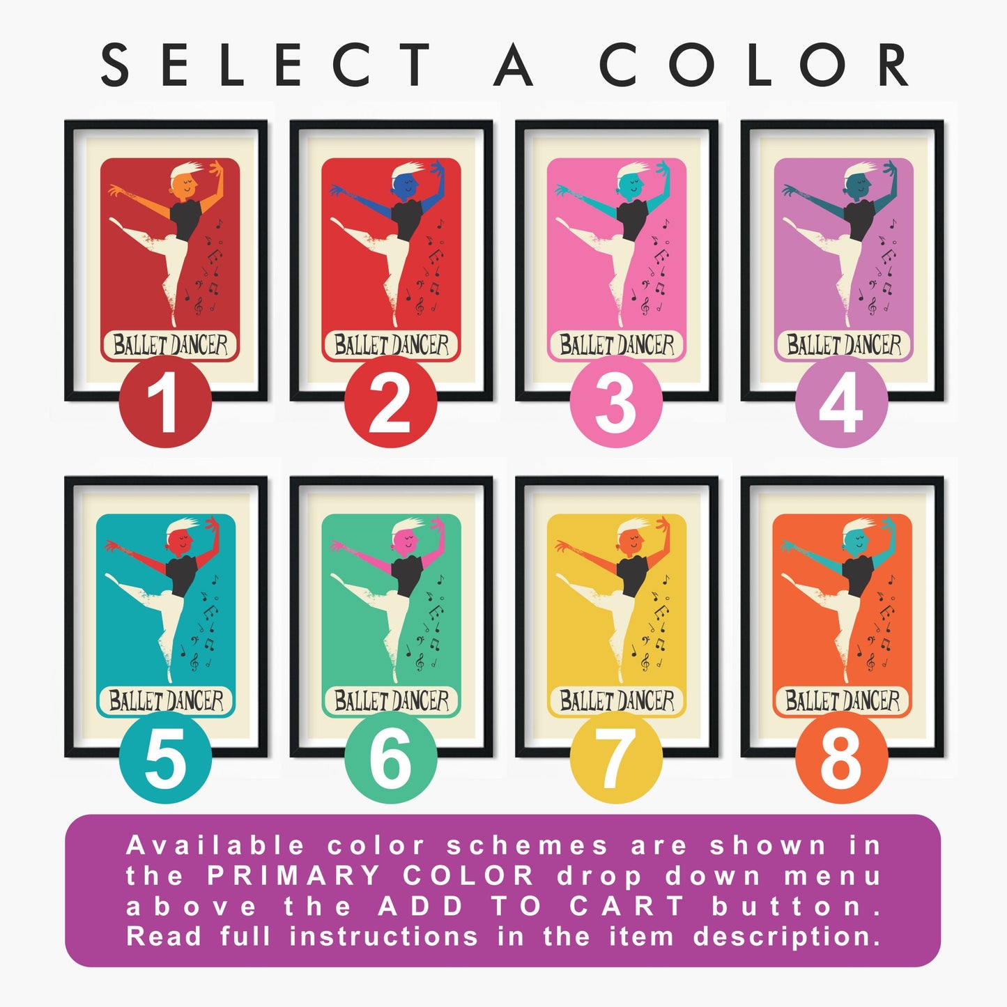 Male Ballet Dancer Artwork Poster, Dance Studio Decor, Dancing Room School Graduation Gift Print, Yellow Home Wall Decor, Fit Slim Boy Art