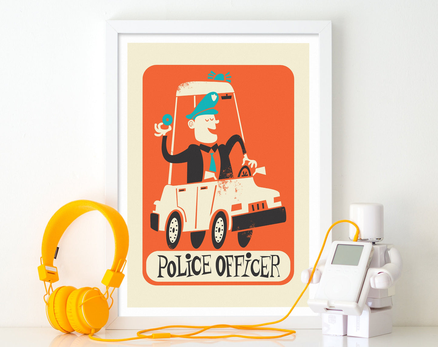 Gift For Police Officer, Academy Instructor Poster, Vintage Style Print, Retirement Gift