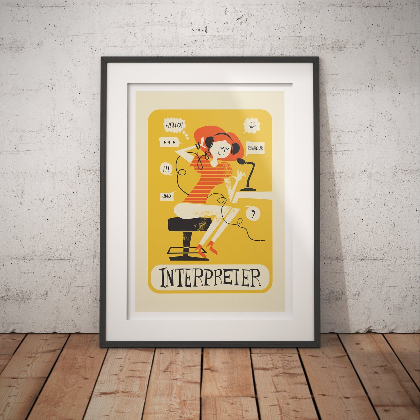Thank You Gift For Interpreter, Appreciation Coworker Retirement Gift Women, Translator Poster
